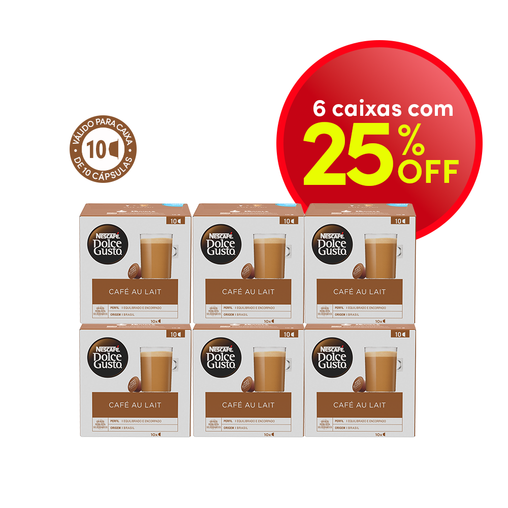 COMBO CAFÉ AU LAIT COMPRE 6 CAIXAS COM 25% OFF