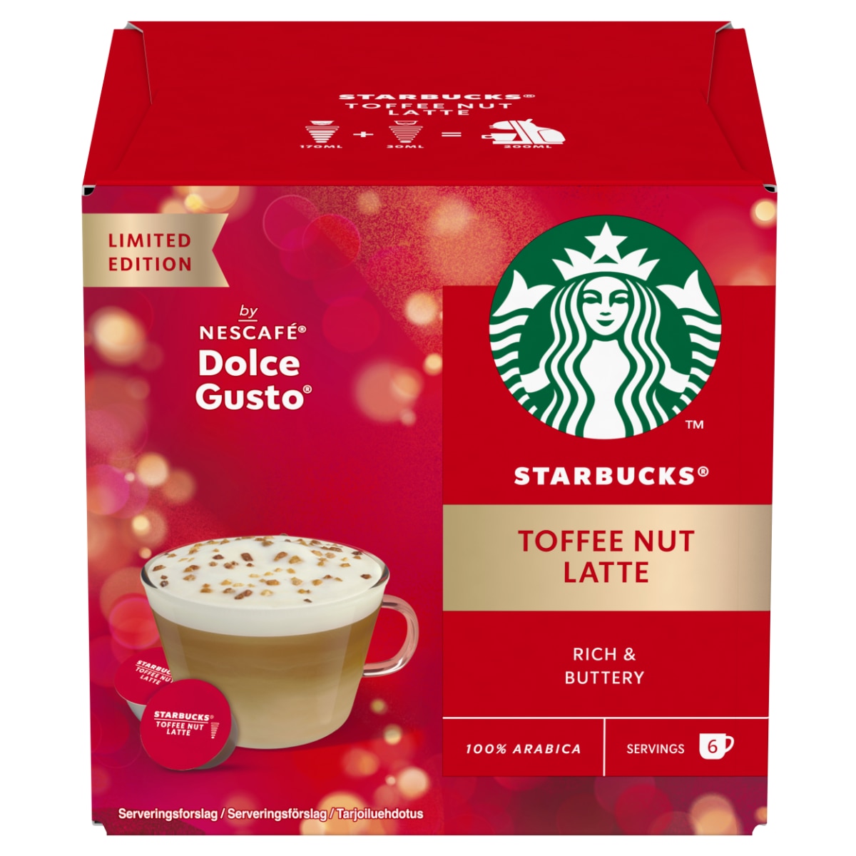 STARBUCKS TOFFEE NUT LATTE 12 CÁPSULAS