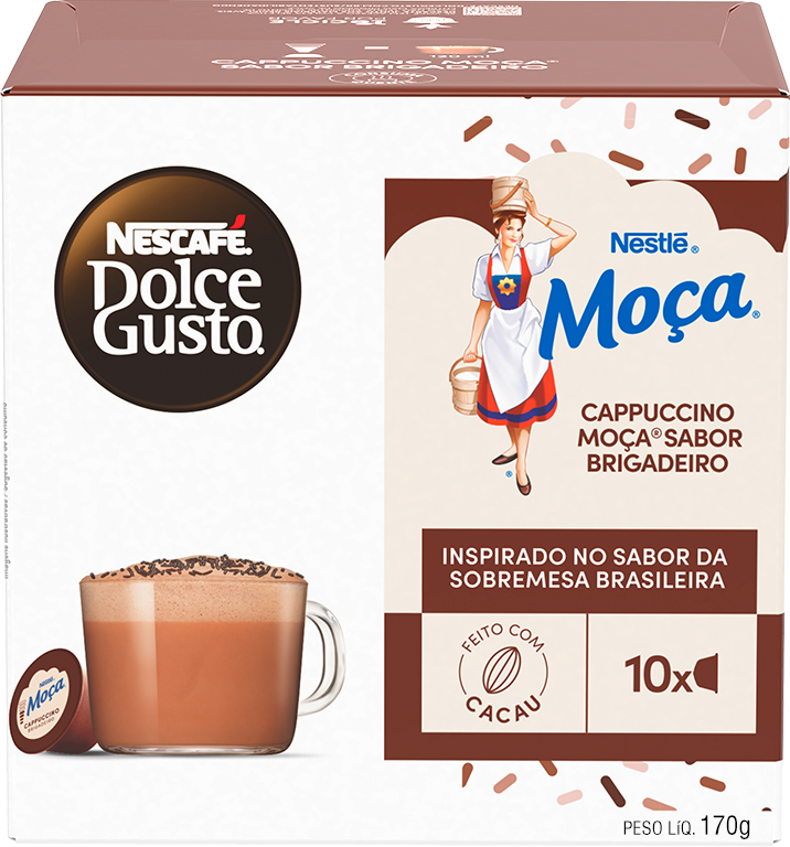 CAPPUCCINO MOÇA SABOR BRIGADEIRO 10 CÁPSULAS