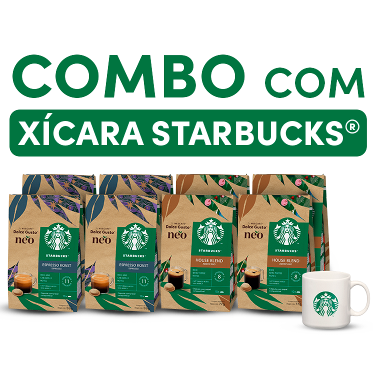 Combo NEO Starbucks - Ganhe xícara - 80 cápsulas