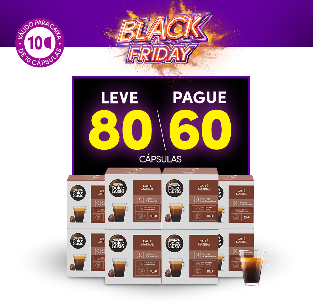 COMBO CAFFE MATINAL LEVE 80 PAGUE 60 CÁPSULAS