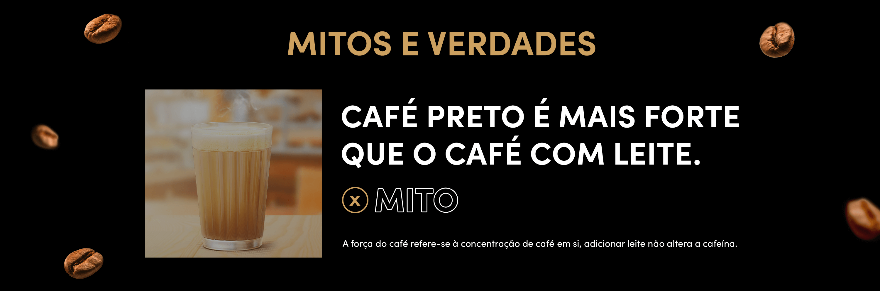 Mitos e verdades - "Café preto é mais forte que café com leite" | MITO