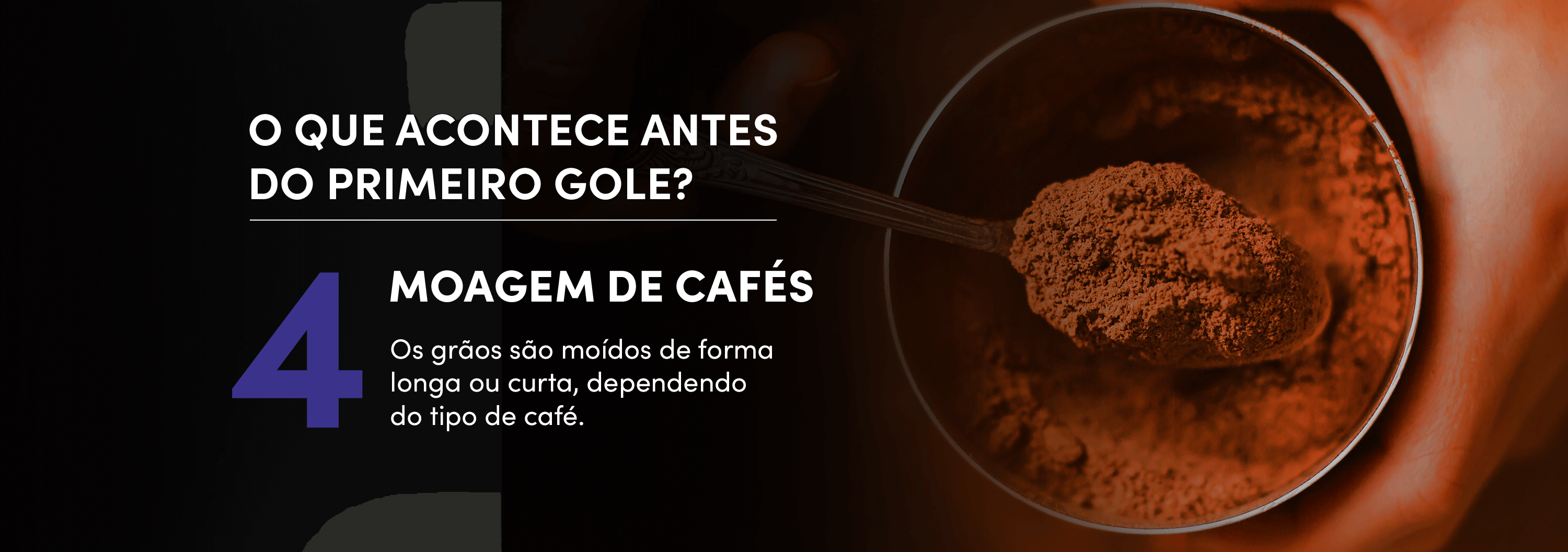 O que acontece antes do primeiro gole? 4- Moagem de cafés